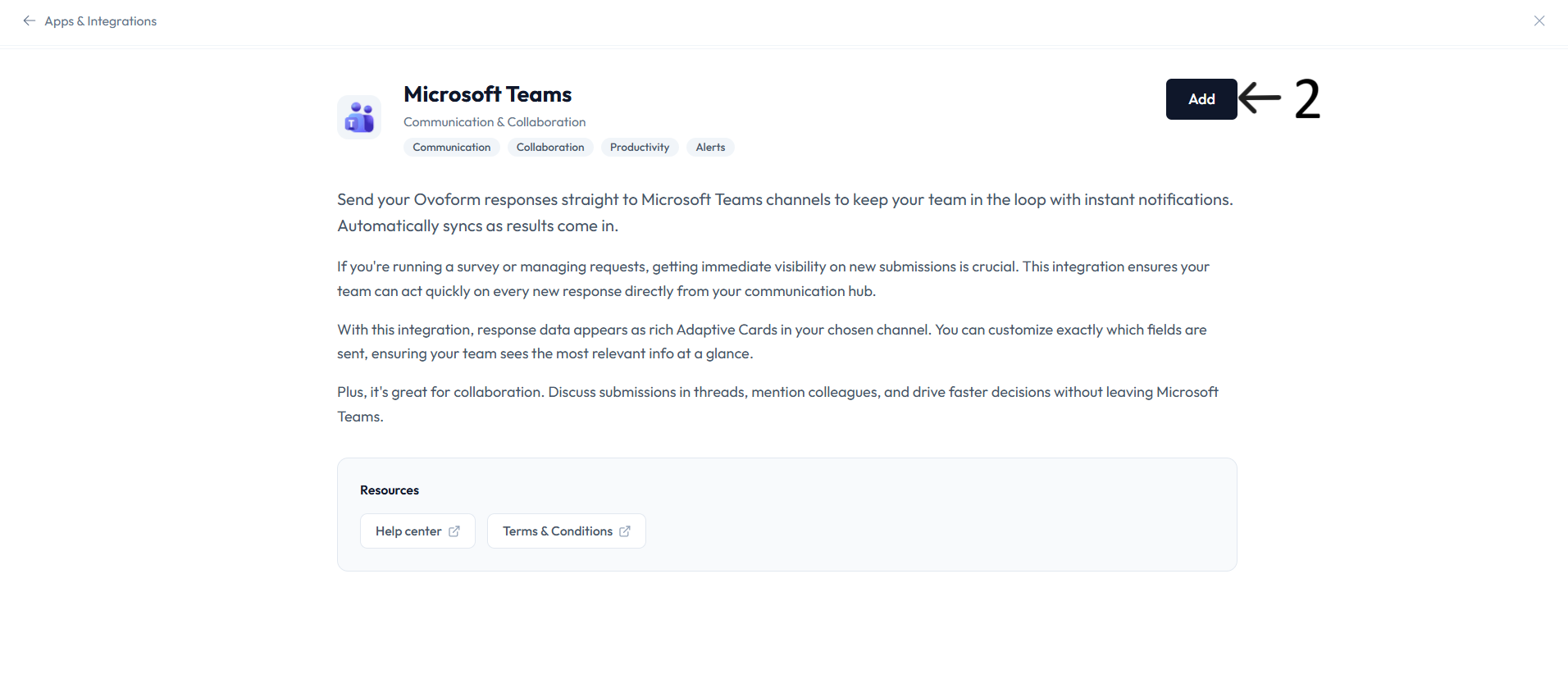 Microsoft Teams Add screen after step 2